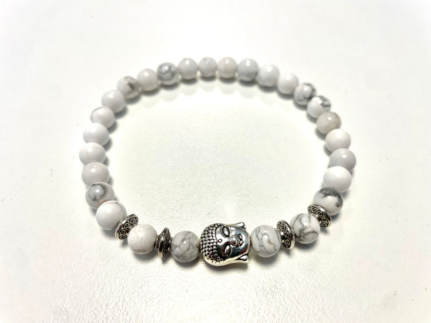 Bracelet Buddha Blanc - Apaisement • Patience • Clarté d’esprit
