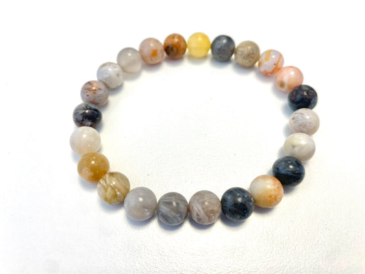Bracelet Agate Bambou – Ancrage • Clarté • Énergie douce