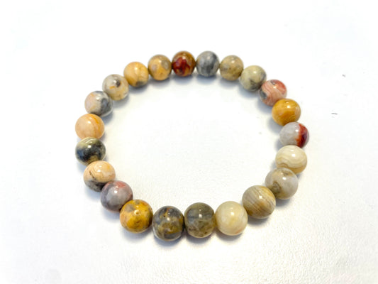 Bracelet Agate Crazy Lace – Joie • Stimulation mentale • Énergie positive