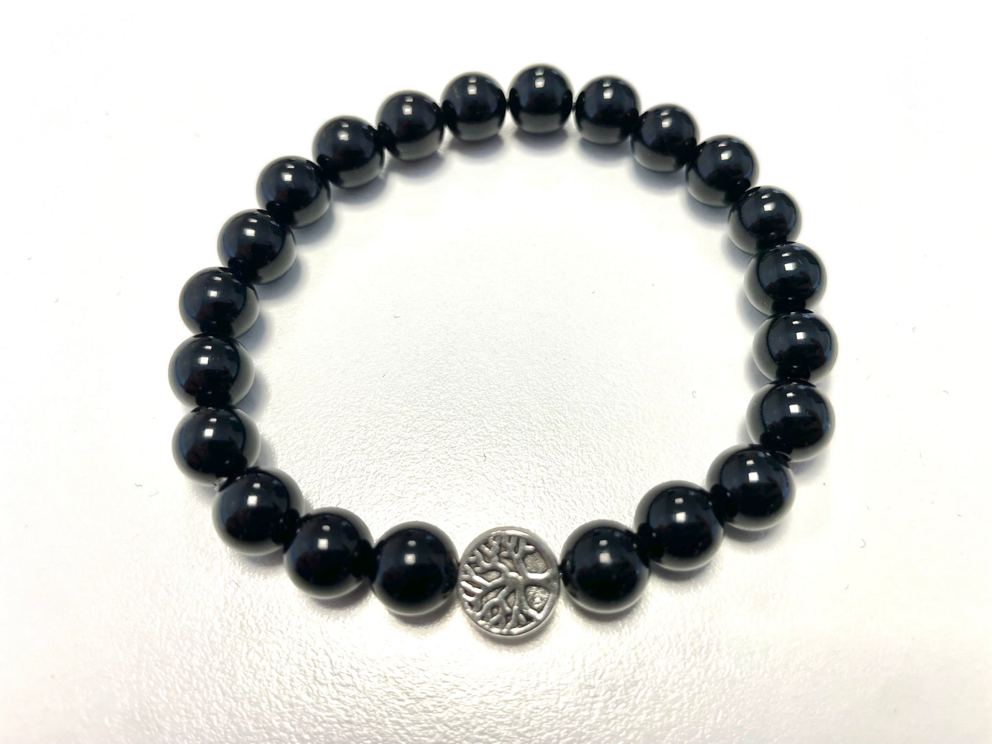 Bracelet Onyx Noir Arbre – Protection • Stabilité • Force intérieure