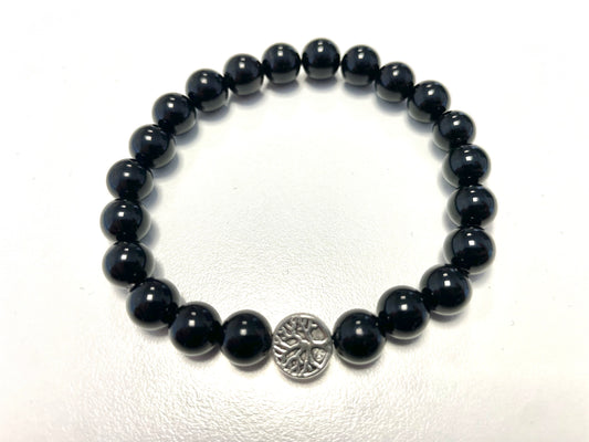 Bracelet Onyx Noir Arbre – Protection • Stabilité • Force intérieure
