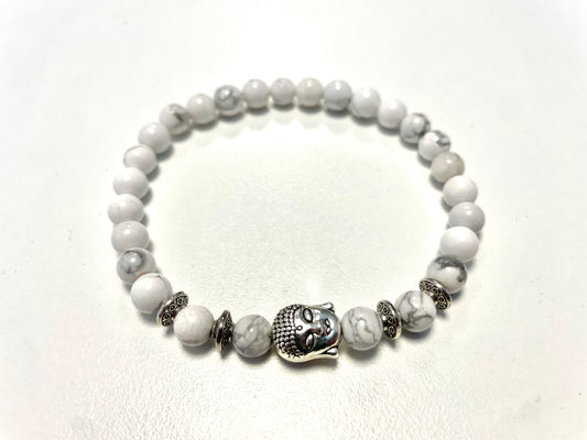 Bracelet Buddha Blanc - Apaisement • Patience • Clarté d’esprit