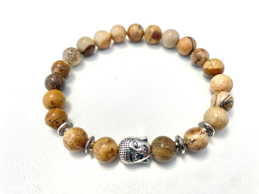 Bracelet Buddha Jaspe – Ancrage • Sérénité • Créativité