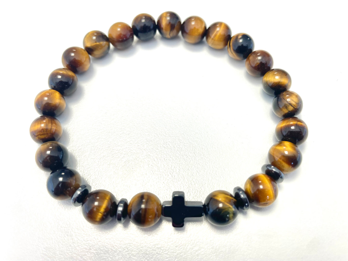 Bracelet Croix Marron - Stabilité • Détermination • Protection