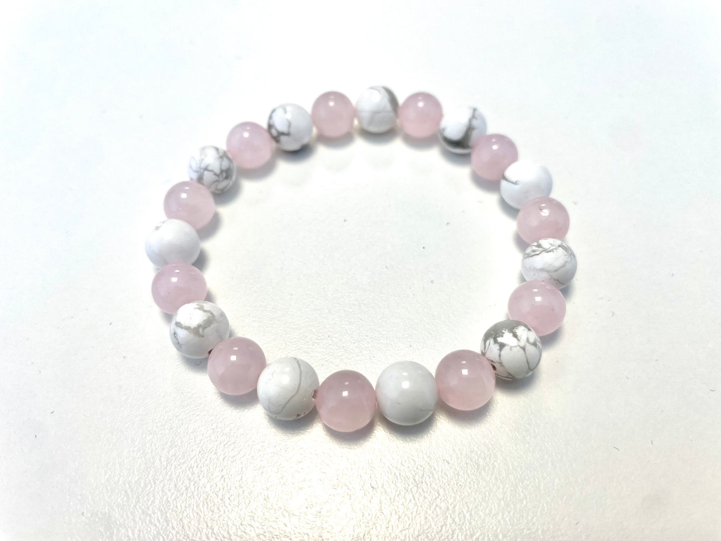 Bracelet Duo Femme – Quartz Rose • Howlite