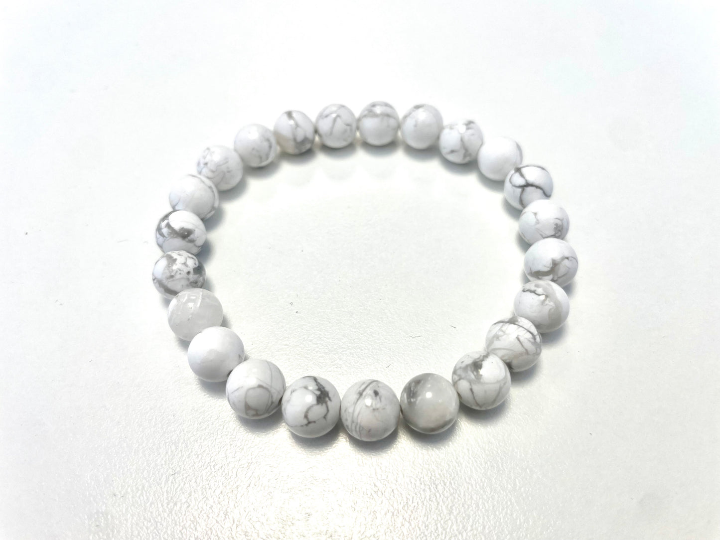 Bracelet Howlite Blanche – Apaisement • Patience • Clarté d’esprit