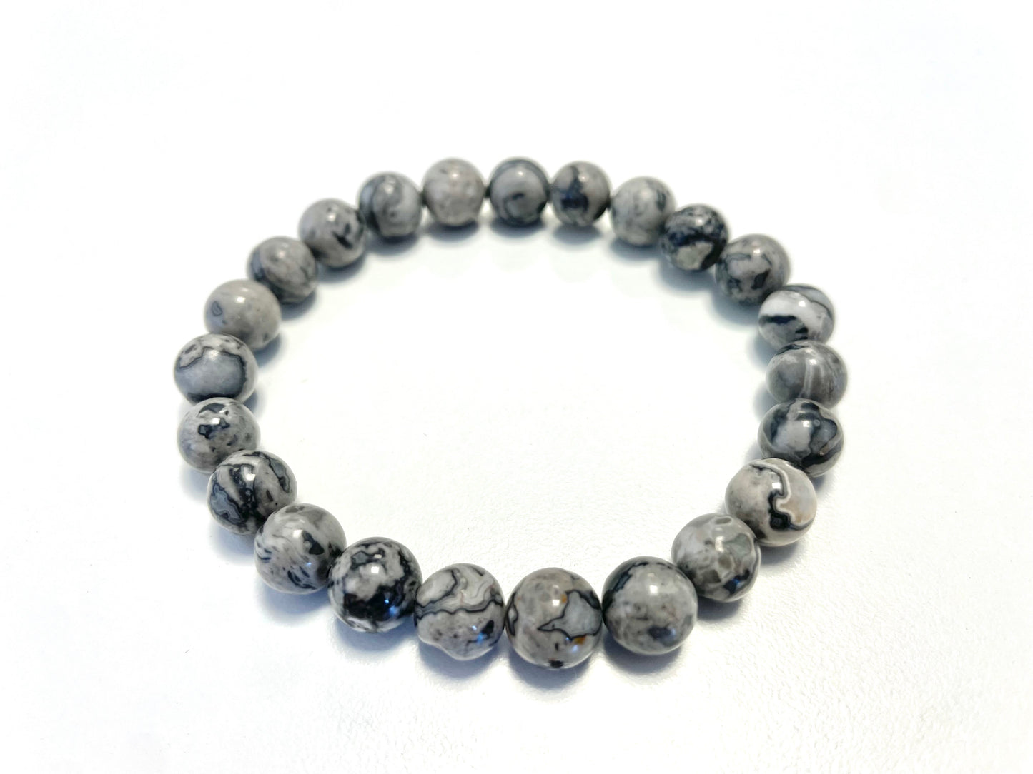 Bracelet Jaspe Gris – Stabilité • Lucidité • Protection