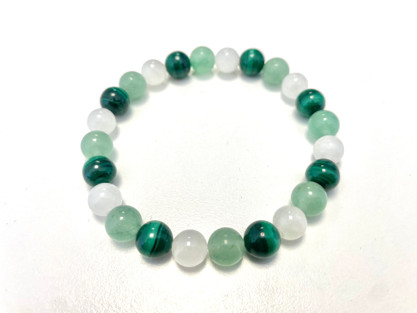 Bracelet créativité - Aventurine, Malachite, Pierre de Lune