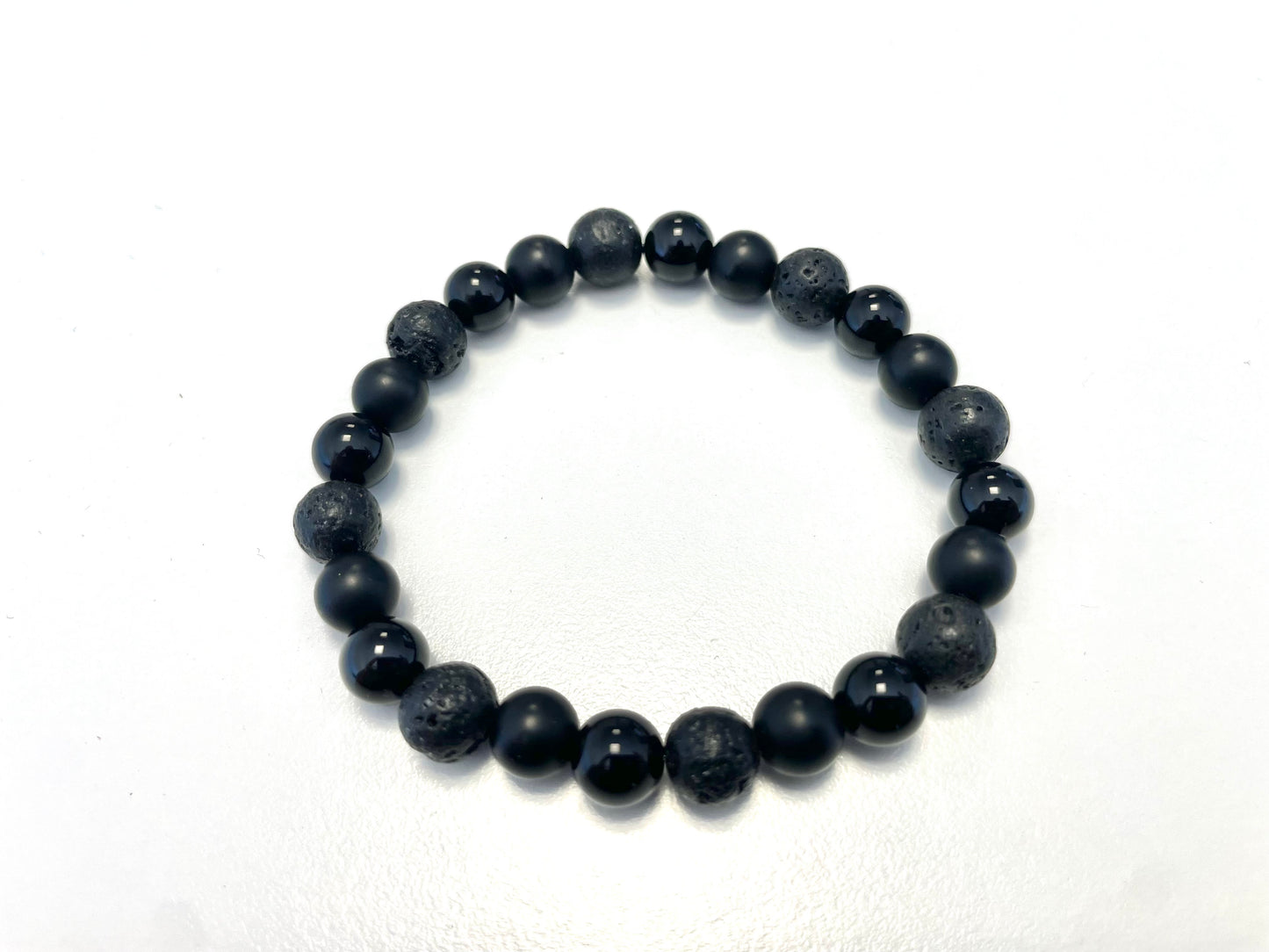 Bracelet Mix Noir – Onyx • Onyx Mat • Pierre de Lave