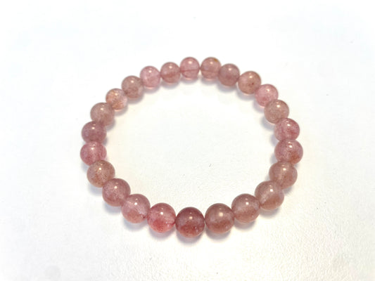 Bracelet Quartz Fraise – Joie • Douceur • Vitalité affective