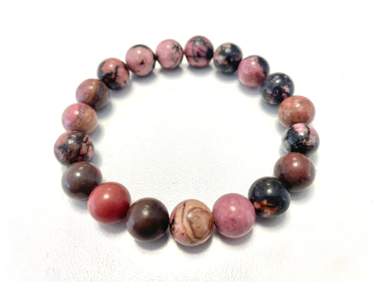 Bracelet Rhodonite – Guérison du cœur • Compassion • Stabilité émotionnelle